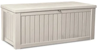 Keter Skrzynia ogrodowa KETER Rockwood Box, kremowa, 155x72x64 cm, 570 l - Pojemniki na zabawki - miniaturka - grafika 10
