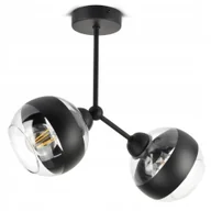 Lampy sufitowe - Lampa Wisząca Sufitowa Żyrandol Czarna Szklane Kule Black Belt D2 Led E27 - miniaturka - grafika 1
