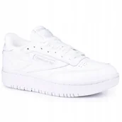 Sneakersy damskie - Buty sneakersy damskie Reebok Club C Double White GW0854 - miniaturka - grafika 1