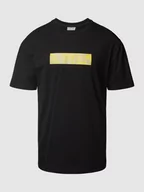 Koszulki męskie - T-shirt z czystej bawełny z nadrukiem z logo - miniaturka - grafika 1