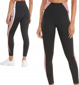 Legginsy - Puma Legginsy damskie Puma Evostripe High Waist 7/8 czarno-różowe 589158 01 XS - miniaturka - grafika 1