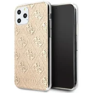 Etui i futerały do telefonów - Guess iPhone 11 Pro Max złoty hard case 4G Glitter GUHCN65PCU4GLGO - miniaturka - grafika 1