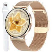 Smartwatch - Zegarek Smartwatch Damski Enter SAT06.110.1410.262-SET różowe złoto - miniaturka - grafika 1