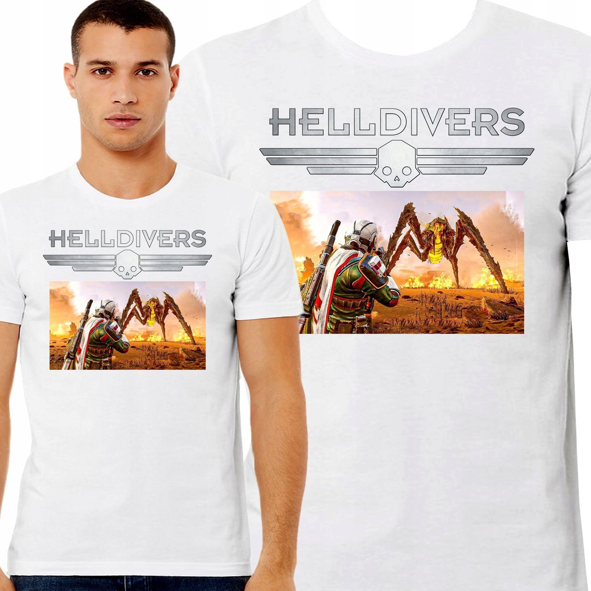 KOSZULKA GAMINGOWA HELLDIVERS PREMIUM NADRUK DLA GRACZA PREMIUM M 3458