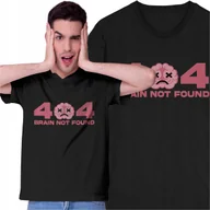 Koszulki męskie - Koszulka Error 404 Brain Not Found Prezent Dla Informatyka Programisty Mózg - miniaturka - grafika 1