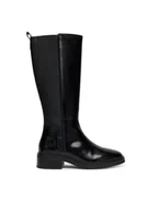 Kozaki damskie - Tommy Hilfiger Kozaki Th Minimal Abrasivato Long Boot FW0FW08979 Czarny - miniaturka - grafika 1