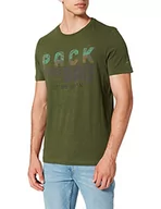 Koszulki męskie - camel active Męski T-shirt, zielony (Fir Green), S - miniaturka - grafika 1