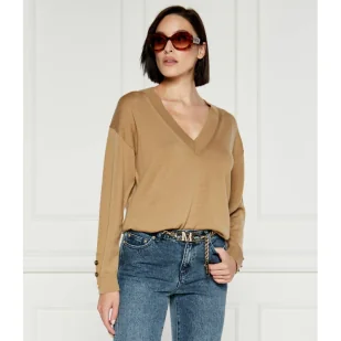 Michael Kors Wełniany sweter MERINO | Regular Fit - Swetry damskie - miniaturka - grafika 1