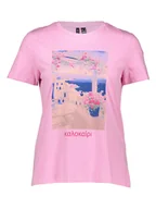 Koszulki i topy damskie - Vero Moda Koszulka w kolorze jasnoróżowym - miniaturka - grafika 1