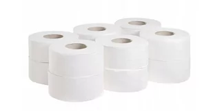 INNY Papier Toaletowy Jumborola 2 Warstwy 100 M Biały Celuloza 12 Szt 125L459 - Papier toaletowy - miniaturka - grafika 1