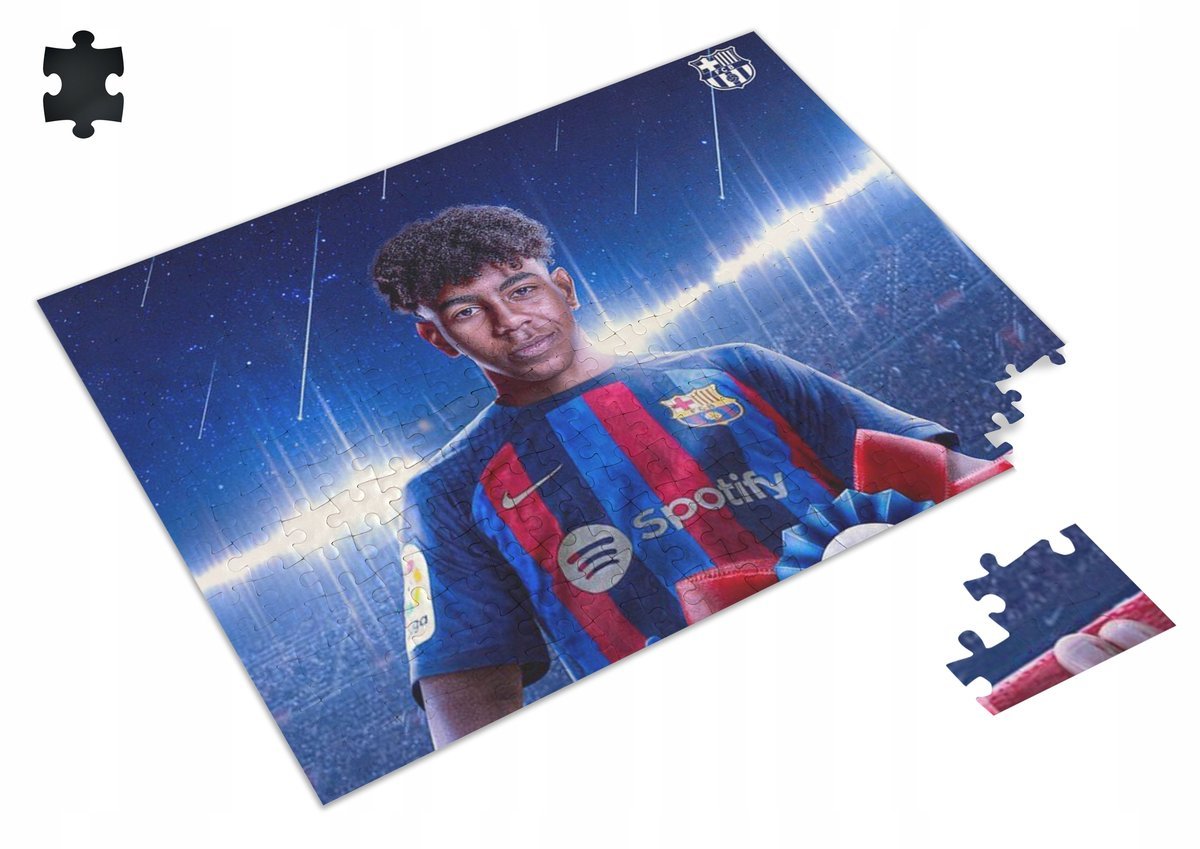 Puzzle LAMINE YAMAL BARCELONA PREZENT A3 252 el z Nadrukiem + IMIĘ Pudełko