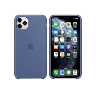 APPLE SILICONE CASE IPHONE 11 PRO MAX LINEN BLUE MY122ZM/A BEZ OPAKOWANIA - Etui i futerały do telefonów - miniaturka - grafika 1