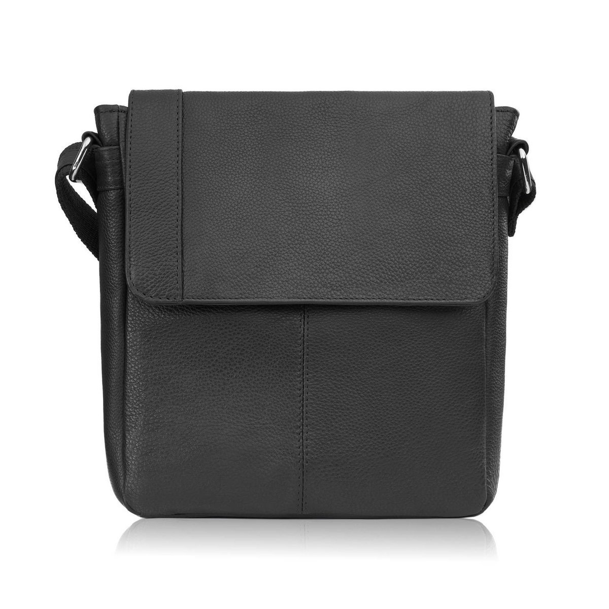 Listonoszka Męska Klasyczna Ze Skóry Naturalnej Na Ramię Czarna E-31-Bl