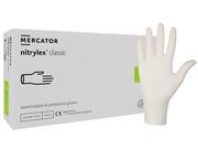 Rękawiczki jednorazowe - Mercator Medical, Rękawice Nitrylowe Nitrylex Classic White, S, 100 S. - miniaturka - grafika 1