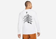 Koszulki męskie - Nike Air Jordan Dri-Fit Graphic Crew Long Sleeve White - miniaturka - grafika 1