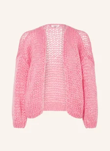 Maiami Dzianinowe Wdzianko Z Dodatkiem Moheru pink - Swetry damskie - miniaturka - grafika 1