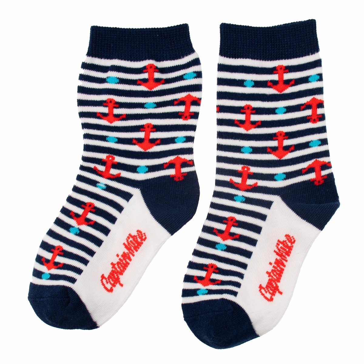 Skarpety dziecięce Captain Mike w paski z kotwicą 27-30