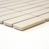 Płytki ceramiczne - Mozaika gresowa Beżowa Prostokąt Matowa 29,7x29x0,65 cm - miniaturka - grafika 1