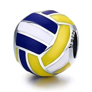 Zawieszka SREBRO 925 Charms koralik do PANDORA Przysięga Piłka do siatkówki - Wisiorki - miniaturka - grafika 1