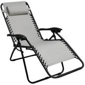 Fotele i krzesła ogrodowe - Fotel Luksusowy Relax jasnoszary PATIO - miniaturka - grafika 1