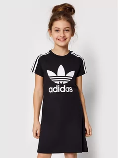 Sukienki i spódniczki dla dziewczynek - Adidas Sukienka codzienna adicolor Skater FM5653 Czarny Regular Fit - grafika 1