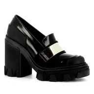 Mokasyny damskie - Czarne mokasyny damskie CARINII - Carinii - miniaturka - grafika 1