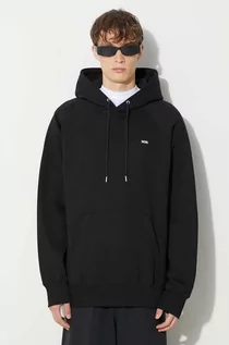 Bluzy męskie - Wood Wood bluza bawełniana Essential fred classic hoodie męska kolor czarny z kapturem gładka 20005602.2493 - grafika 1