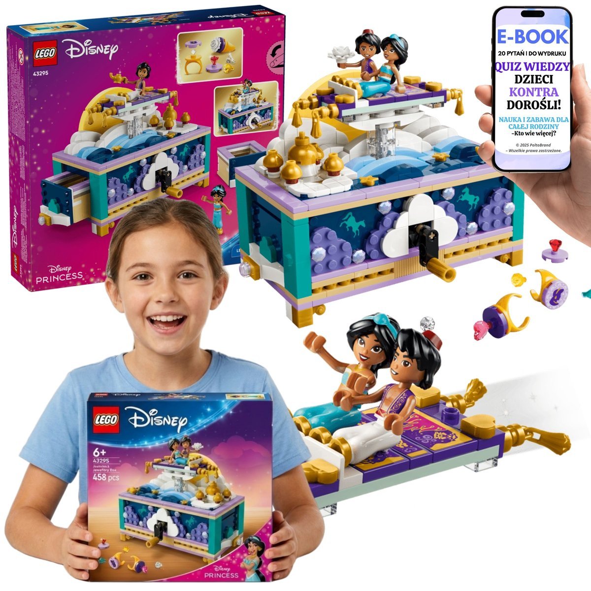 LEGO Disney Księżniczki 43295 Szkatułka na Skarby i Biżuterię + E-BOOK-2