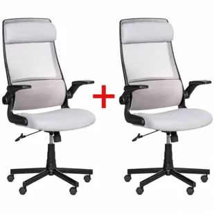 Fotel biurowy, krzesło biurowe Krzesło biurowe Eiger 1+1 Gratis, szary - Fotele i krzesła biurowe - miniaturka - grafika 1