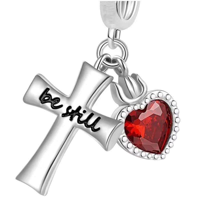 Charms Zawieszka Charms Krzyż z Sercem Charmsy Trusky
