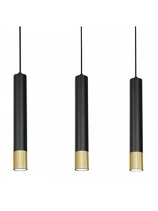 Luminex Żyrandol Nest gold/black 3 1566) - Lampy sufitowe - miniaturka - grafika 1