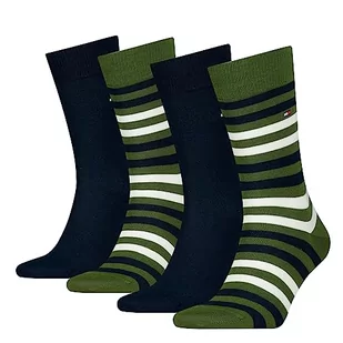 Tommy Hilfiger Skarpety męskie CLSSC (4 sztuki), Army Green, 39-42 EU - Skarpetki męskie - miniaturka - grafika 1