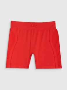 Damskie legginsy krótkie treningowe 4F 4FRSS25TFSTF061 - czerwone - Legginsy - miniaturka - grafika 1