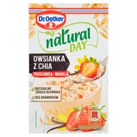 Płatki śniadaniowe i musli - Natural DR.OETKER Owsianka z Chia Truskawka-Wanilia My Day 51g - Dr Oetker - miniaturka - grafika 1