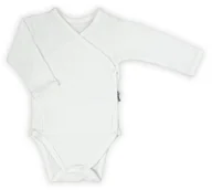 Body dla niemowląt - Body Niemowlęce Kopertowe Prążkowane Białe 62 Nicola - miniaturka - grafika 1