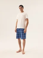 Piżamy damskie - Piżama męska Dock Henderson biały, niebieski 3XL - miniaturka - grafika 1