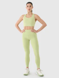 4F Legginsy treningowe z wysokim stanem damskie - zielone L - Legginsy 4F Legginsy treningowe z wysokim stanem damskie - zielone L - Legginsy - miniaturka - grafika 1
