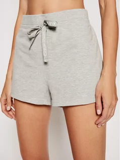 Piżamy damskie - Calvin Klein Underwear Szorty piżamowe 000QS6704E Szary - grafika 1