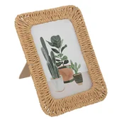 Ramki na zdjęcia - Ramka na zdjęcia stojąca JILY, rama z plecionki, 20 x 15 cm - miniaturka - grafika 1