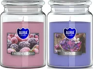 Świece - ZESTAW DUŻA Świeca zapachowa w słoiku BISPOL Aura 100H MIX "8" 2szt. - miniaturka - grafika 1