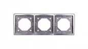 Klawisze i ramki - Kontakt Simon KONTAKT_SIMON Ramka potrójna IP44 BASIC STANDARD Inox BMR3B/21 - miniaturka - grafika 1