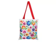 Torby i wózki na zakupy - TORBA NA ZAKUPY FOLK - ŁOWICKA BIAŁA - DŁUGIE UCHO - miniaturka - grafika 1