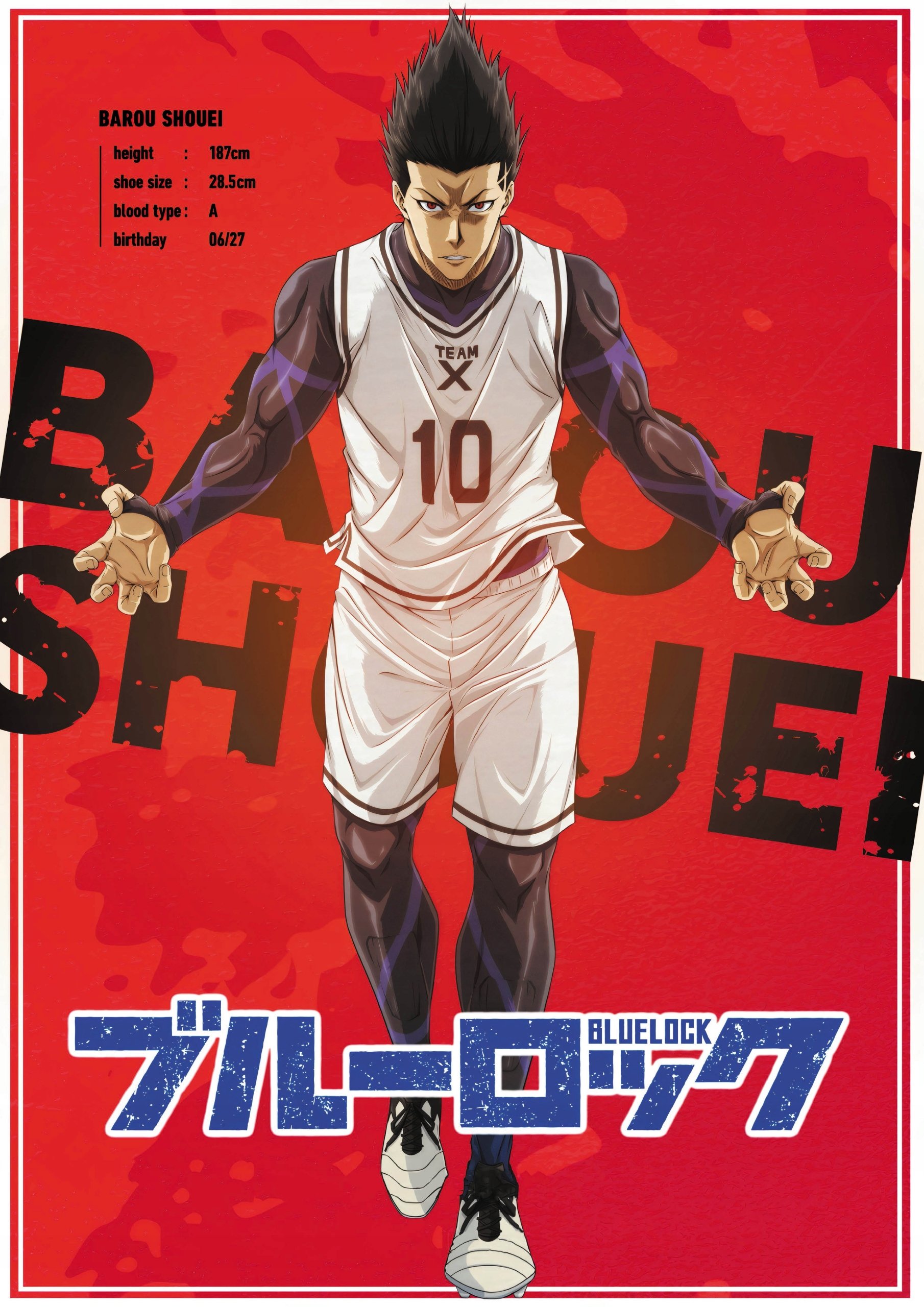 Plakat A1 anime manga Blue Lock