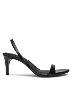 Calvin Klein Sandały Heel D'Orsay Sandal 70 - Brush L HW0HW02265 Czarny - Sandały damskie - miniaturka - grafika 1