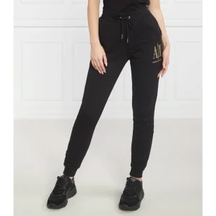 Armani Exchange Spodnie dresowe | Regular Fit - Dresy damskie - miniaturka - grafika 1