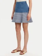 Spódnice - Guess Spódnica mini W5GD87 WH610 Niebieski Regular Fit - miniaturka - grafika 1