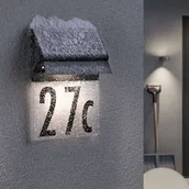 Lampy ogrodowe - Paulmann oświetlenie numeru domu Neda czarne - miniaturka - grafika 1