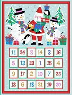 Ozdoby bożonarodzeniowe - Kalendarz adwentowy-bałwanek - miniaturka - grafika 1