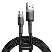 Kable USB - Baseus Cafule USB do microUSB 2.4A 0.5m szaro-czarny - miniaturka - grafika 1