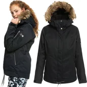 Kurtki damskie - Kurtka Zimowa Damska Ocieplana Roxy Sportowa Na Narty Snowboard Czarna S - miniaturka - grafika 1